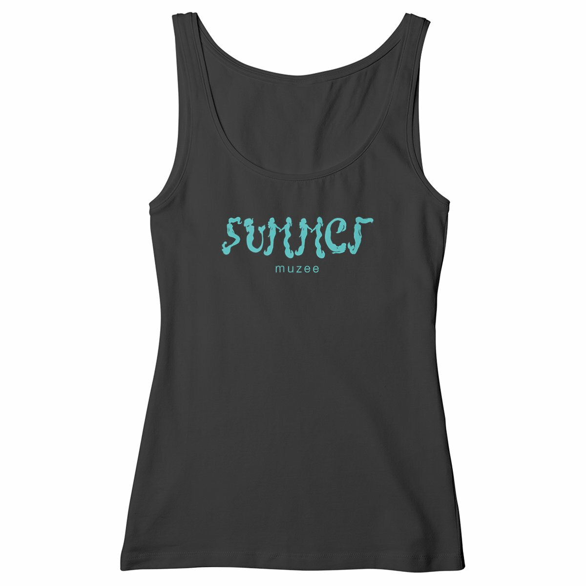 Summer Mermaid Tank Top - front_black